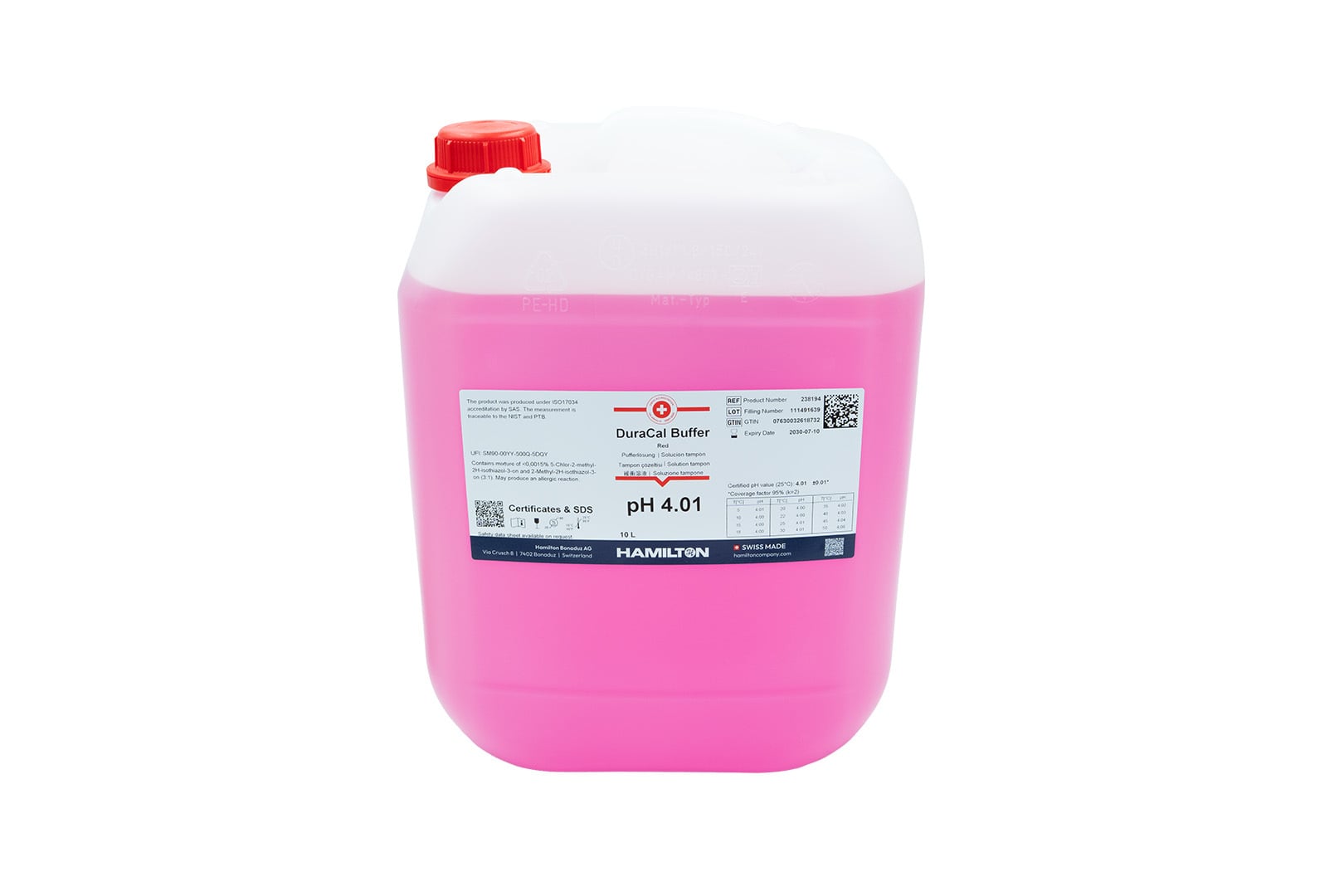 【美品中古】clefs - Saturation Buffer Liquid pH Buffer 7.00 Green, 250 mL CRM Ducaral Calibration Solution