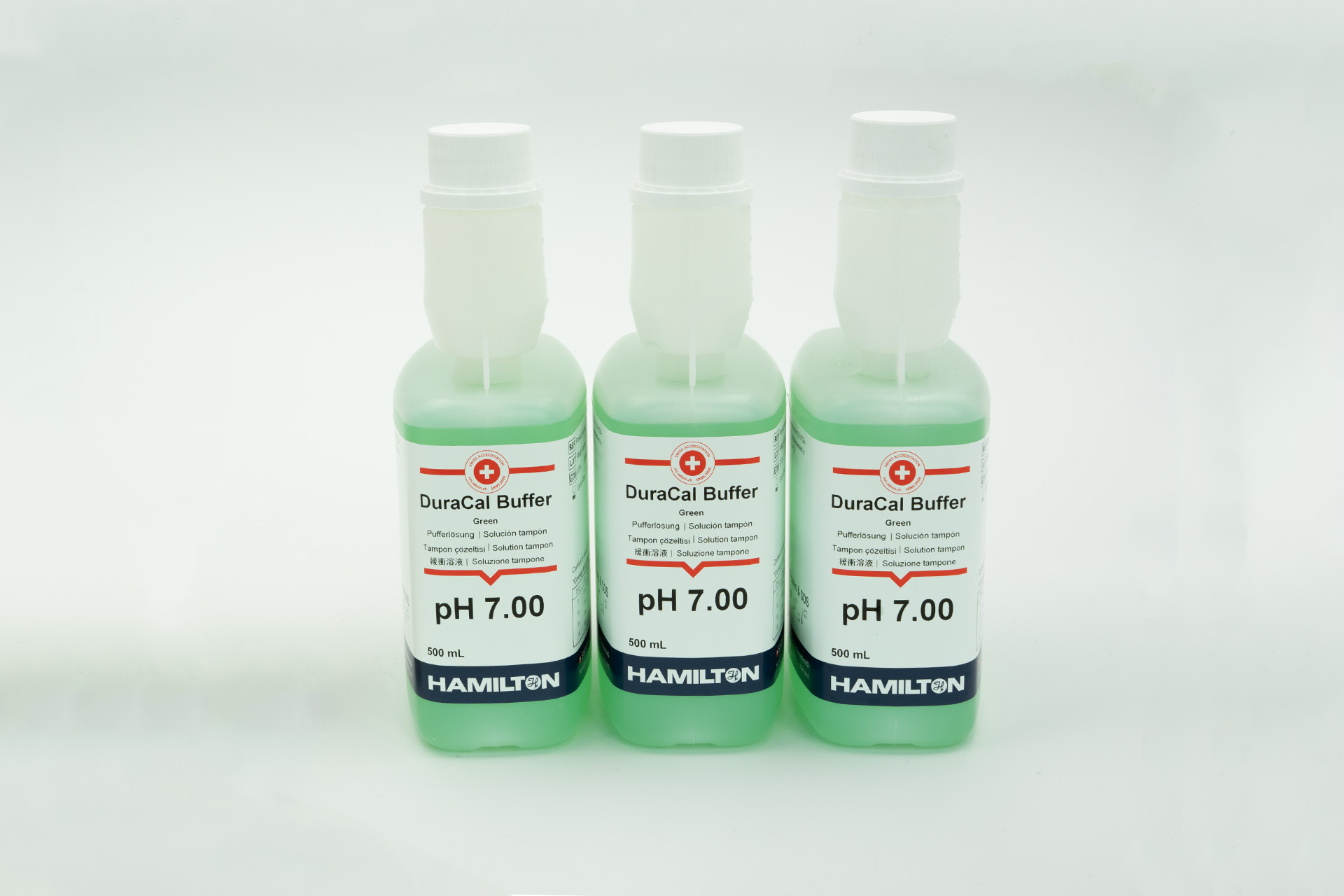 Liquid pH Buffer 7.00 Green, 3 x 500 mL CRM Ducaral Calibration